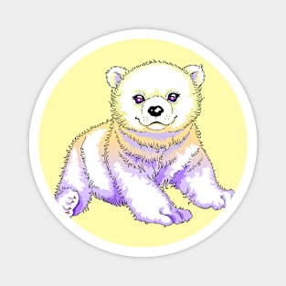 Ombre polar bear Magnet